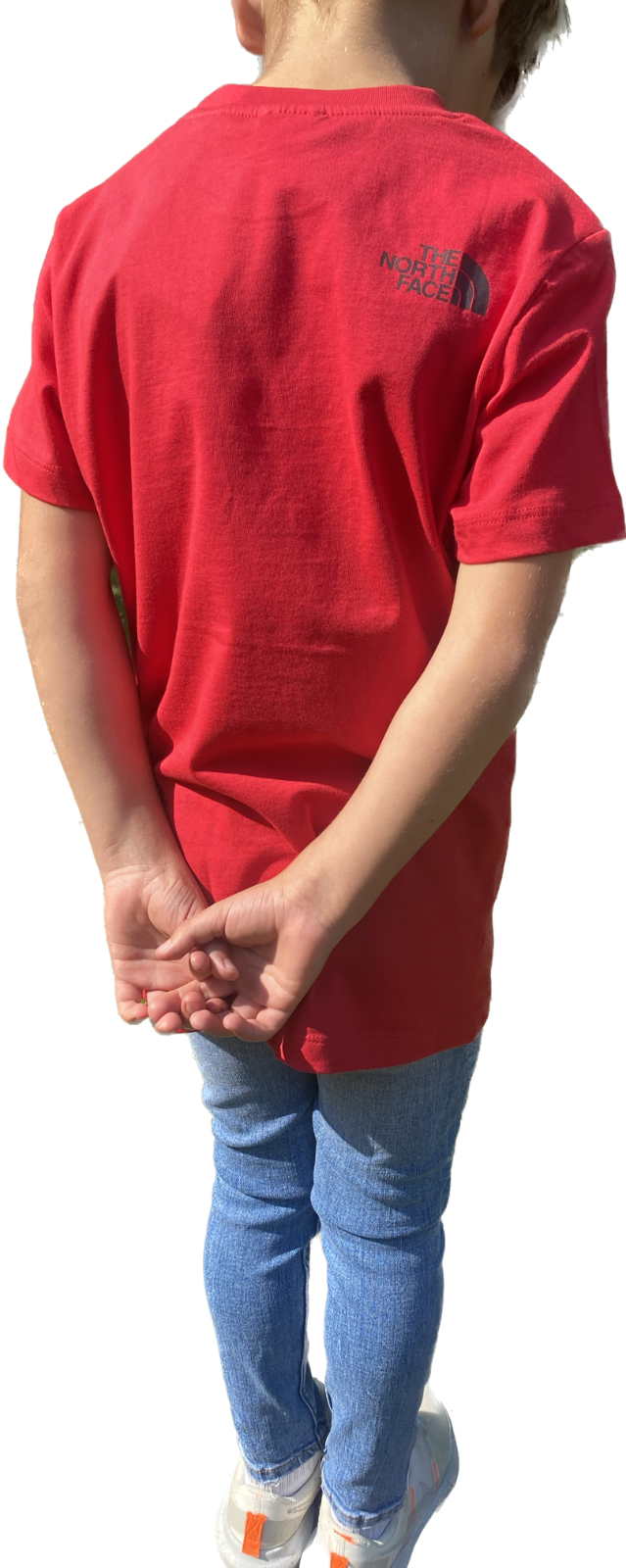 The North Face Kid's Upside Down Logo T-Shirt / Red / RRP £22