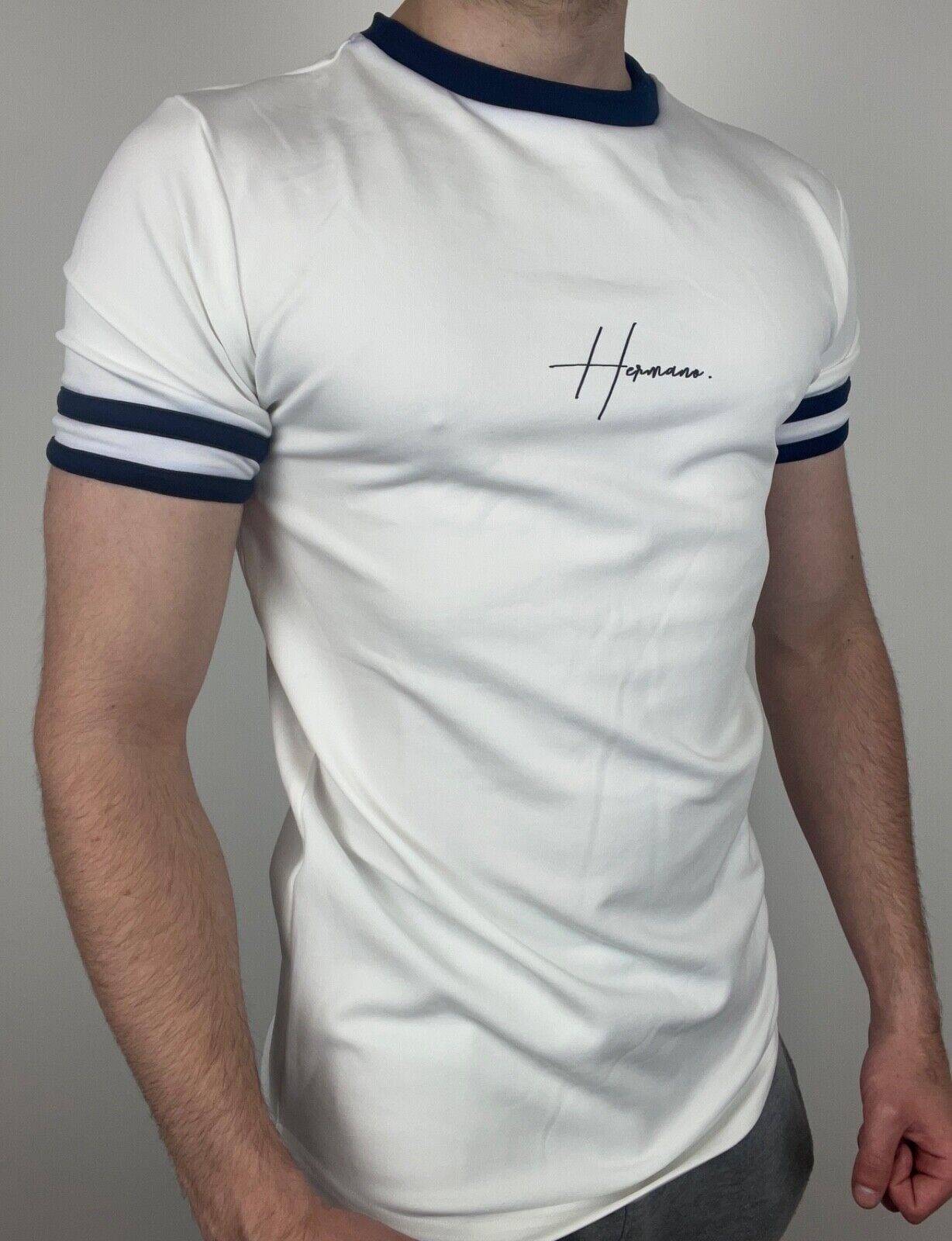 Hermano Chest Print Tee / BNWT / White / RRP £35