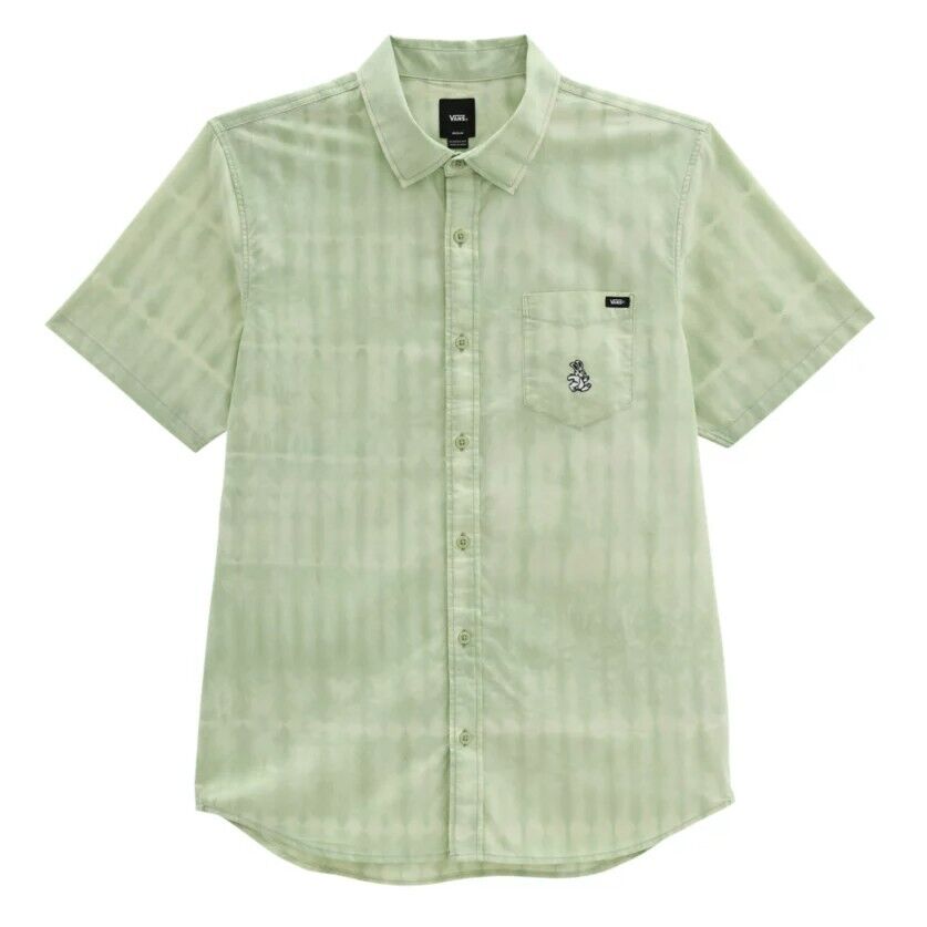 Vans Mens Peace Of Mind Woven SS / Celadon Green / Tie Dye / RRP £55