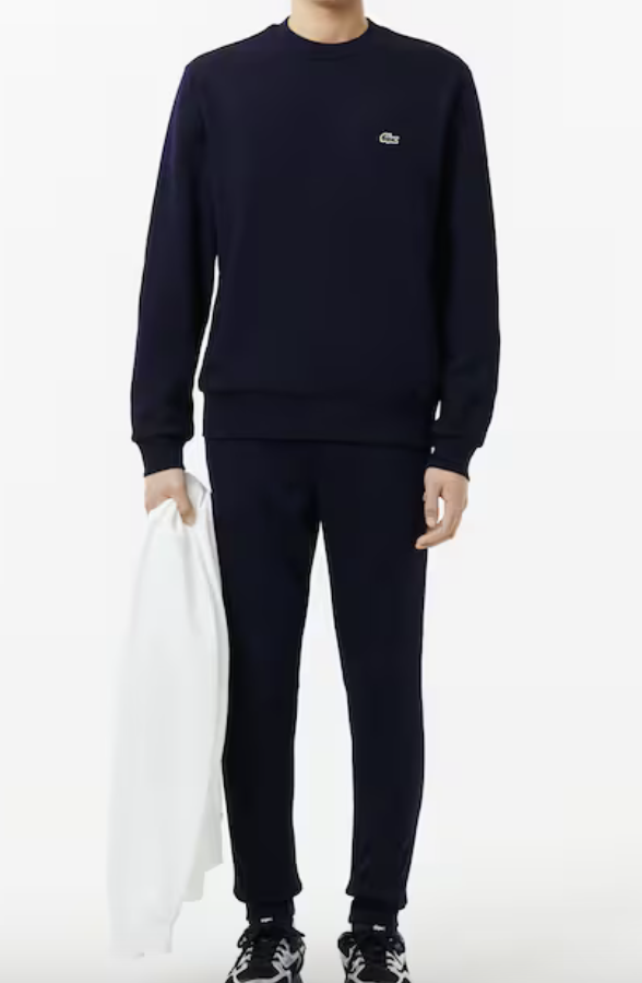 Lacoste Mens Fleece Crew Neck Sweatshirt / Midnight Blue / BNWT / RRP £109