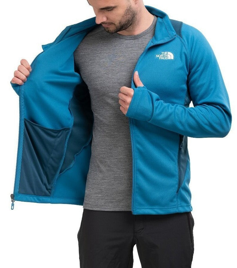 The North Face Men's Athletic Outdoor Full Zip Midlayer Jacket / Blue RRP £90