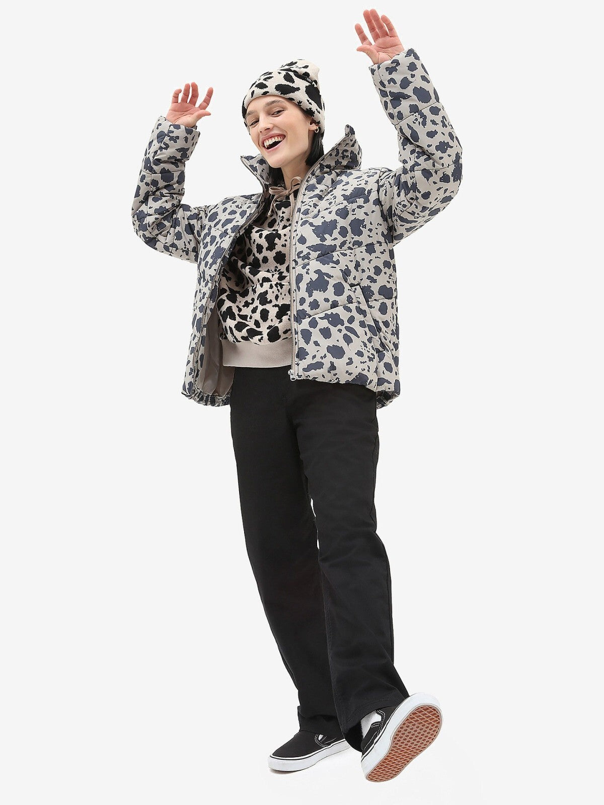 Vans Womens Foundry Print Mte Puffer Jacket / Black / RRP £120