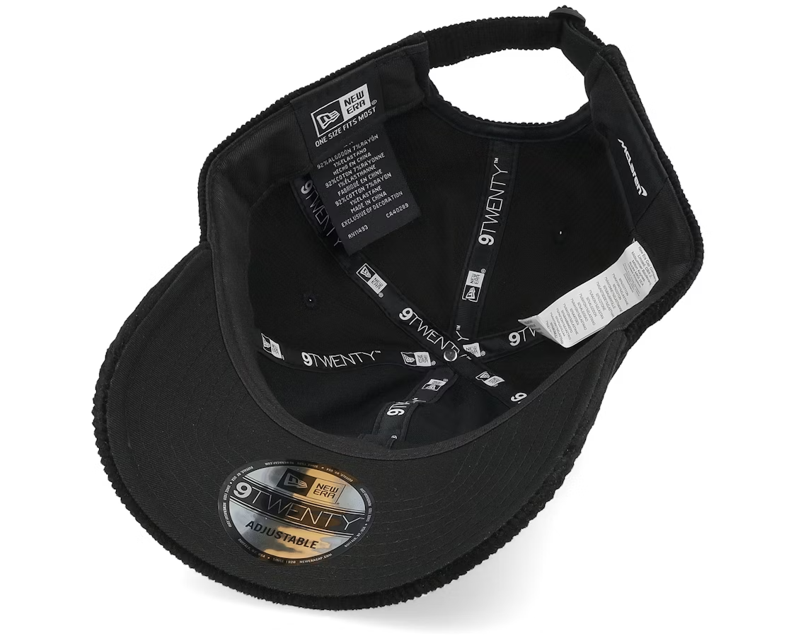 New Era Mclaren Black Cord 9Forty A-Frame Snapback Cap / Black Black / RRP £36