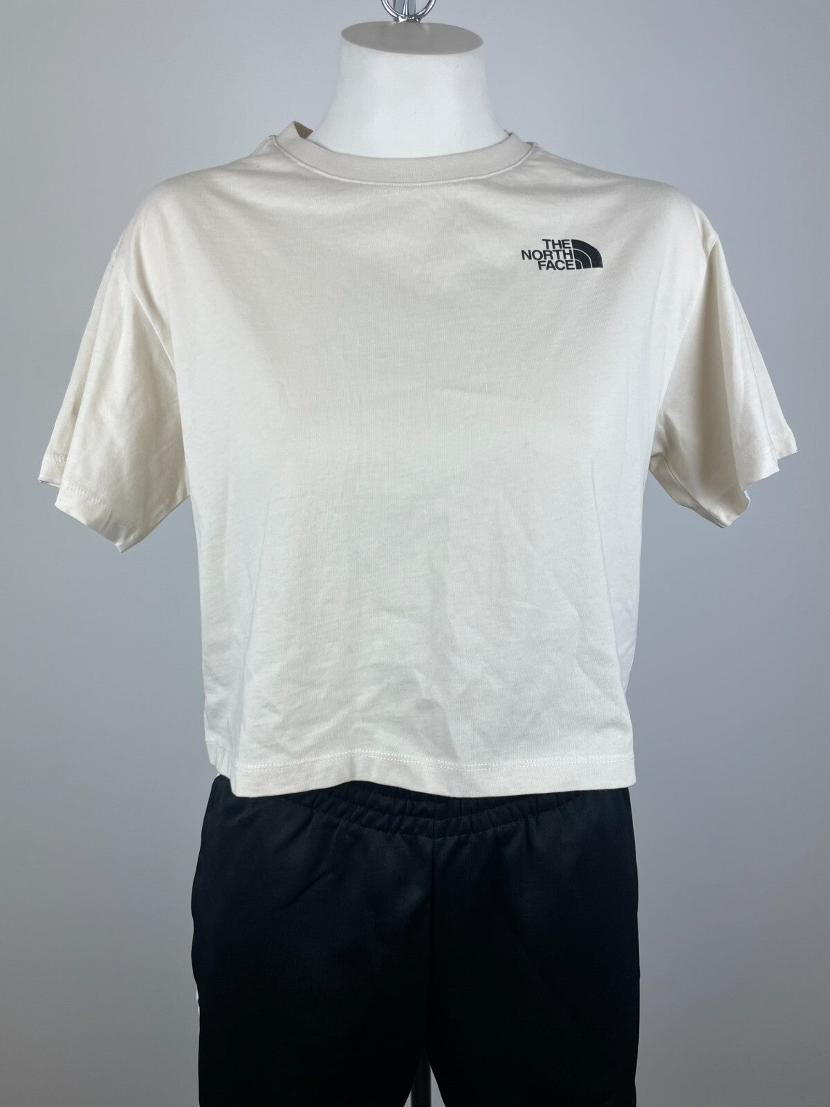 The North Face Womens Cropped Simple Dome T-Shirt / Vintage White / Rrp £22
