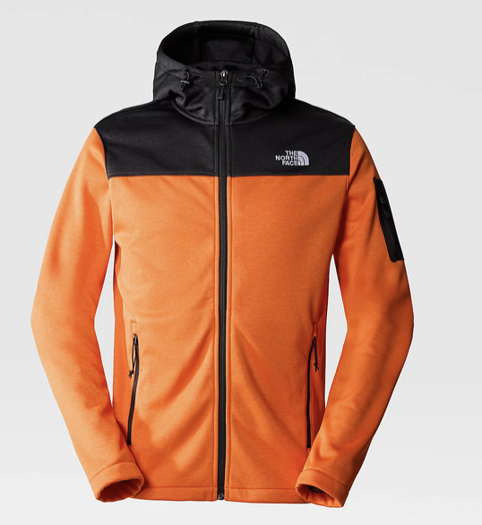 The North Face Men’s Tech Emilio Hoodie - Flame Orange/TNF Black