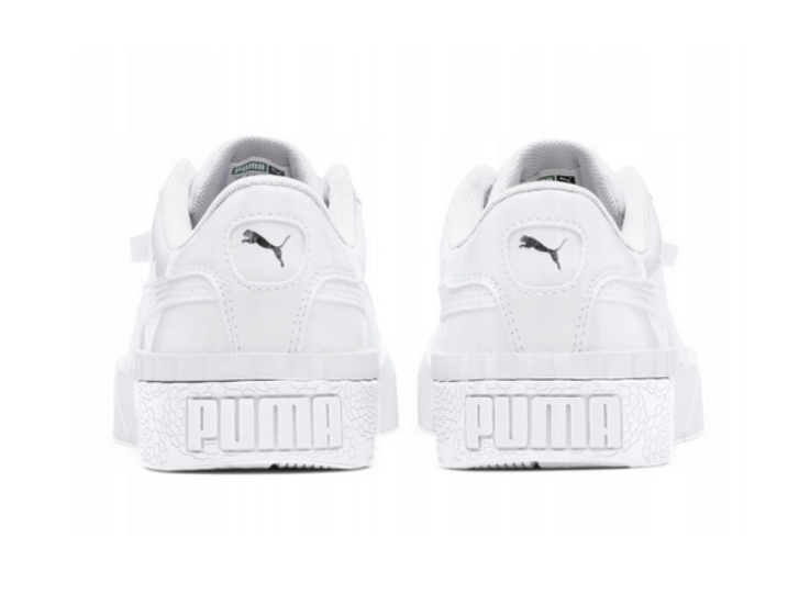 Puma Kids Cali Patent Trainers / Triple White / RRP £50