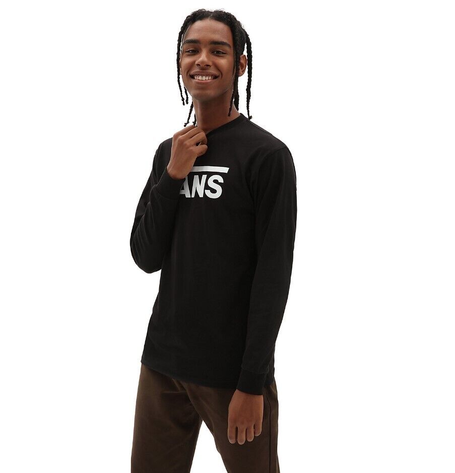 Vans Mens Classic Flying V Logo LS T-Shirt / Black / RRP £37