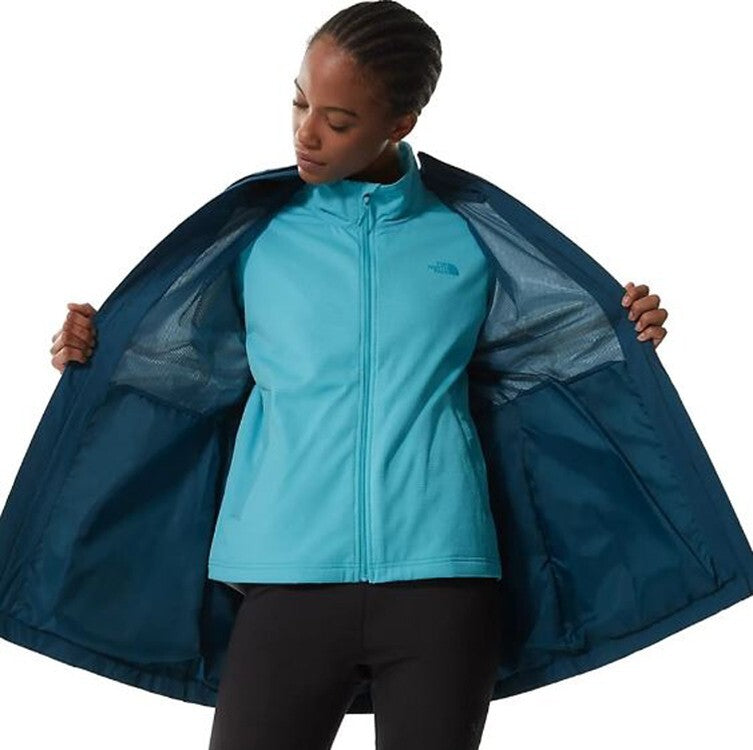 The North Face Womens Monterey Blue Hikestellar Parka Shell Rain Coat / RRP £155