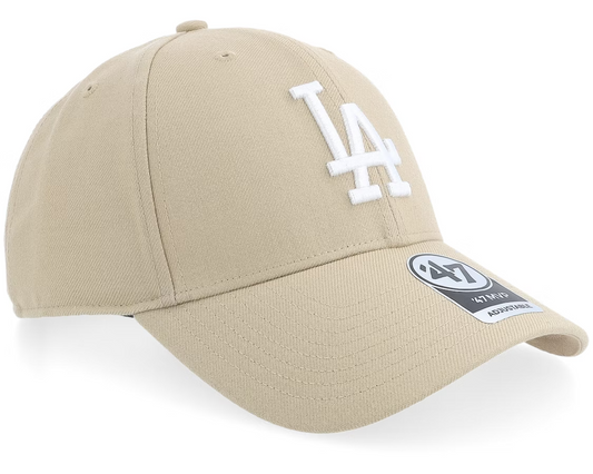 47 Brand LA Dodgers Adjustable MVP Cap / Khaki Beige White / RRP £28