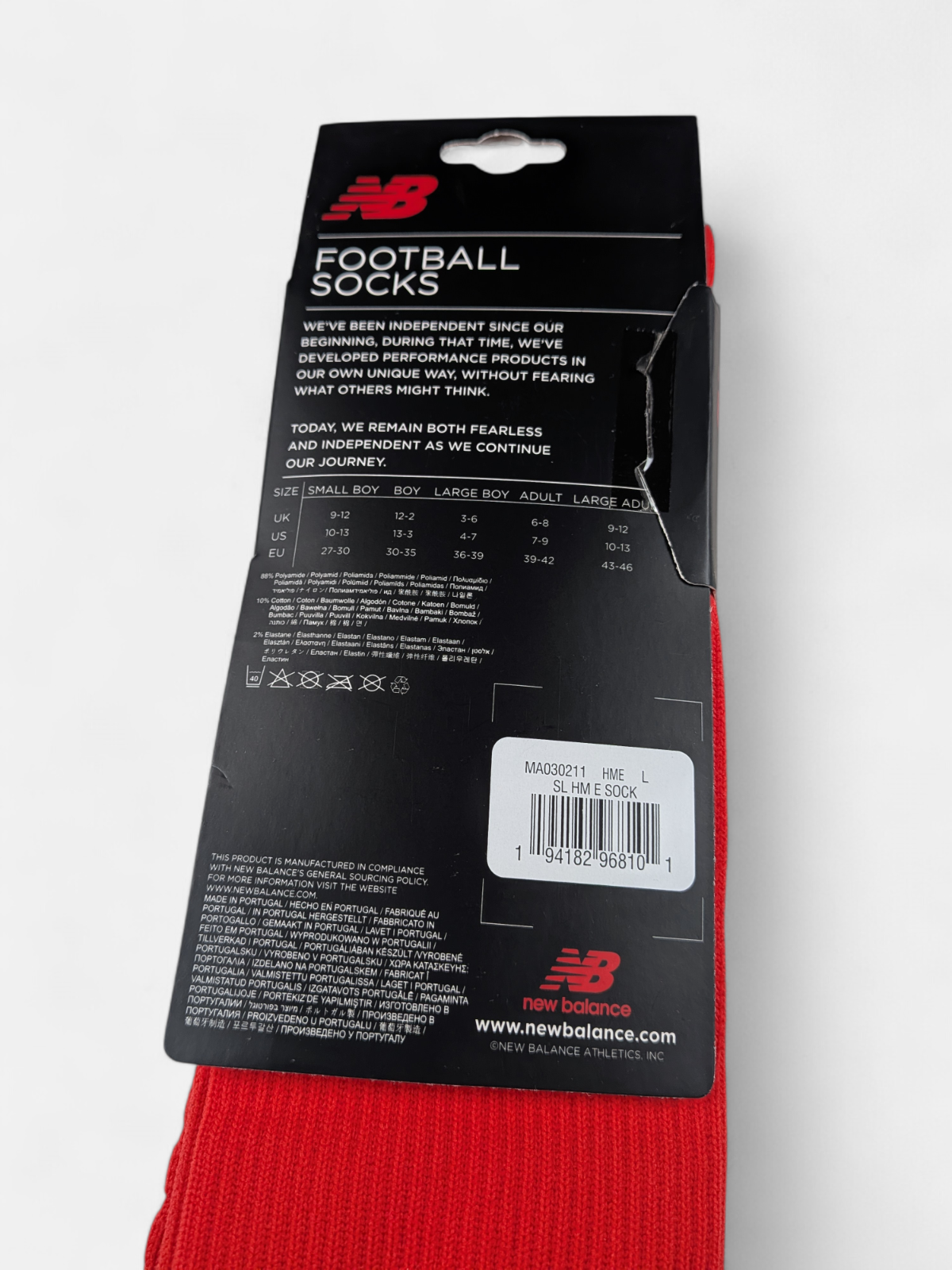 New Balance Mens 2020-21 Standard Liege Home Change Socks / BNWT / Red / RRP £13