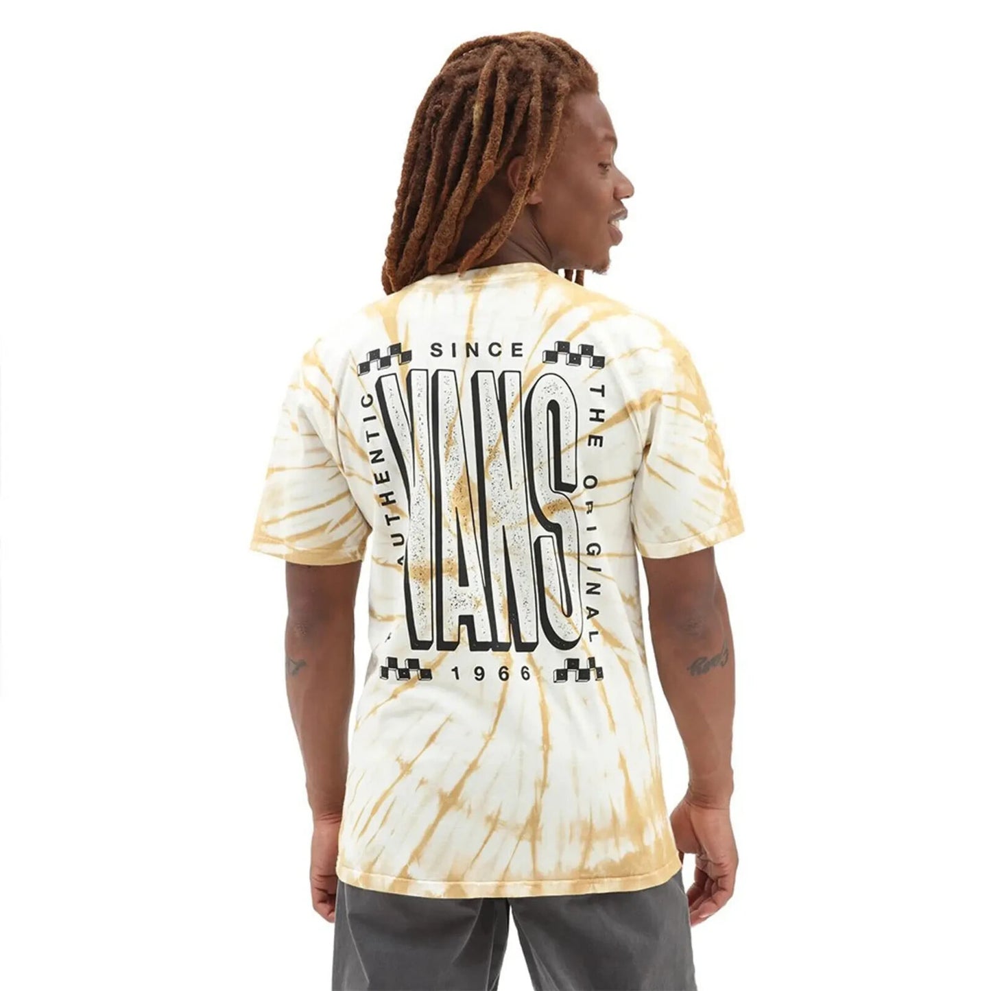 Vans Mens Tall Type Tie Dye T-Shirt / Beige / RRP £32