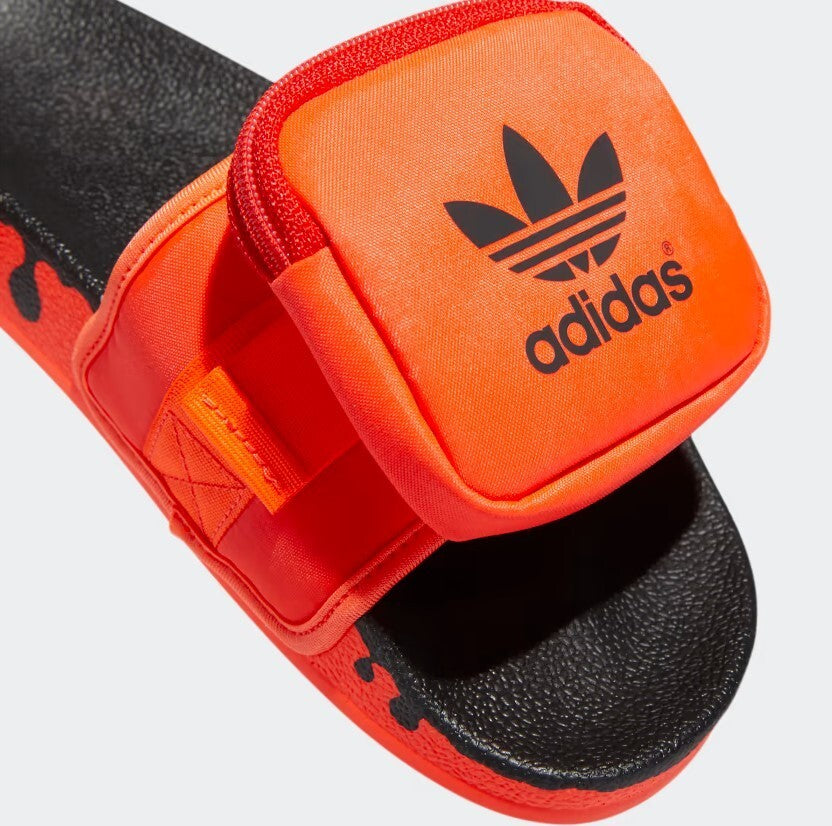Adidas Womens Pouchylette Slides / Red Black / RRP £68