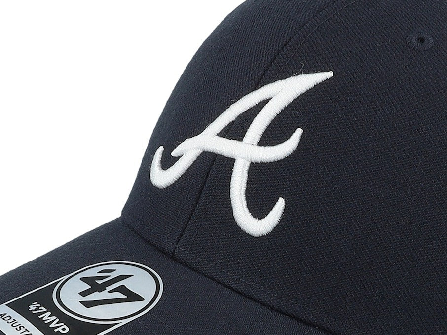 47 Brand Adult Atlanta Braves MVP Cap / Black / RRP £28