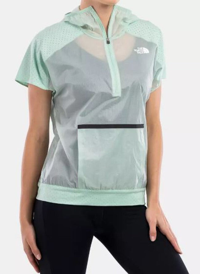 The North Face Womens Green 100 Glacier Wind Running Hoodie / RRP £70