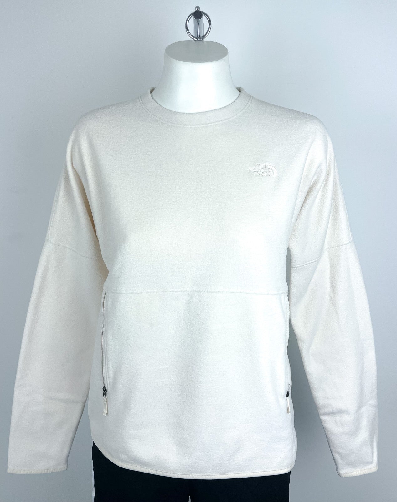 The North Face Women’s TKA Glacier Pullover Crew – Vintage White/Vintage White