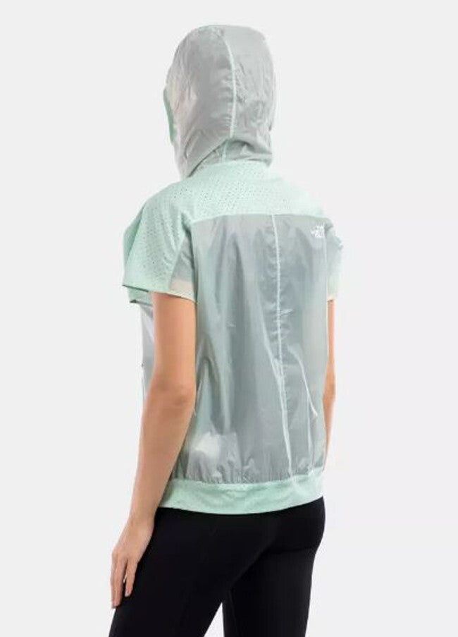 The North Face Womens Green 100 Glacier Wind Running Hoodie / RRP £70