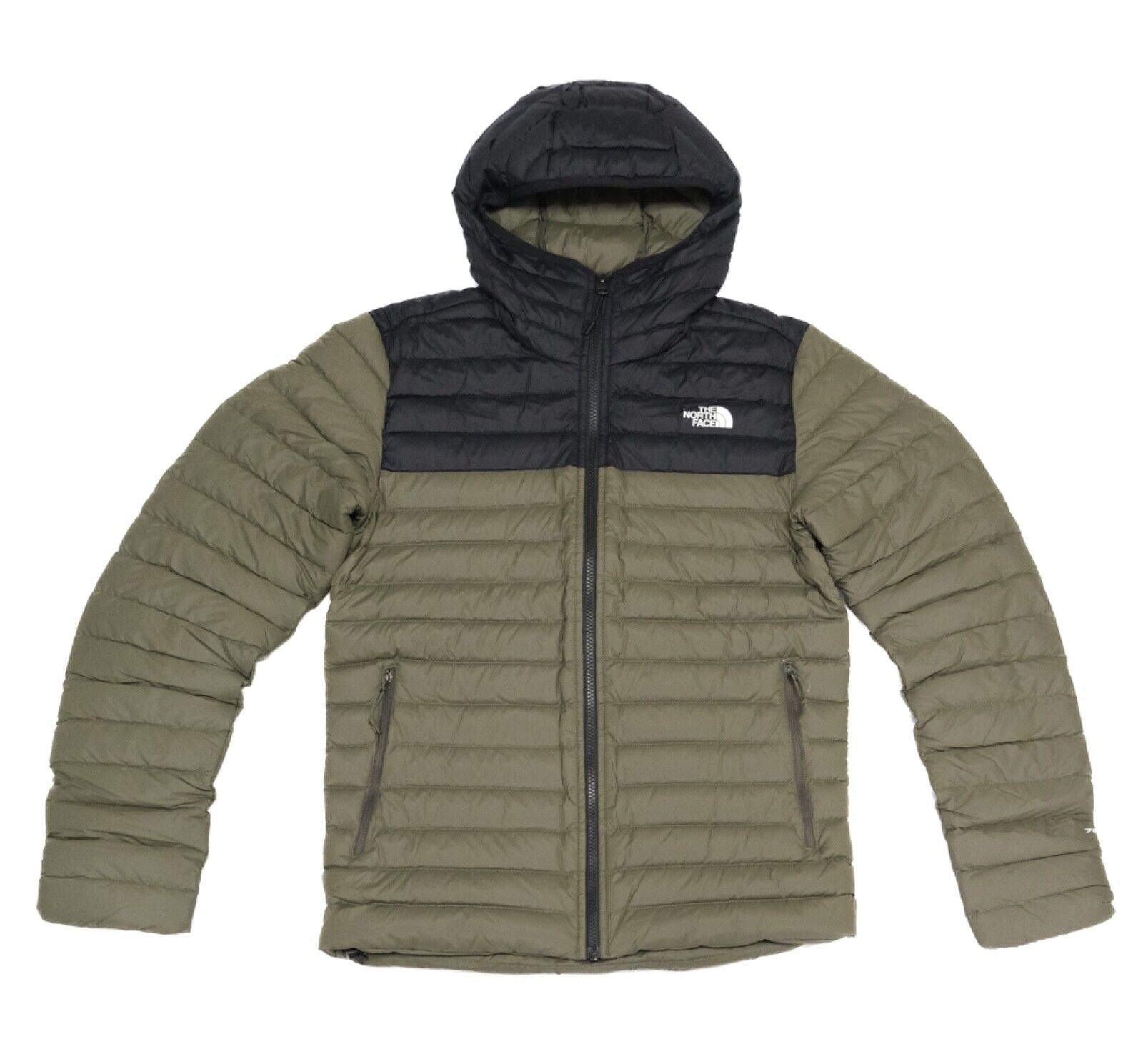 The North Face Mens Stretch Down Hoodie Puffer Jacket / Green / RRP £245