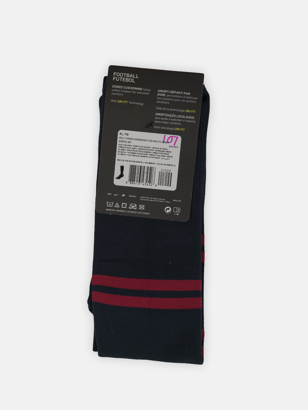 Nike Mens 2018-19 Barcelona Home Football Socks / Red/Blue / RRP £17.99
