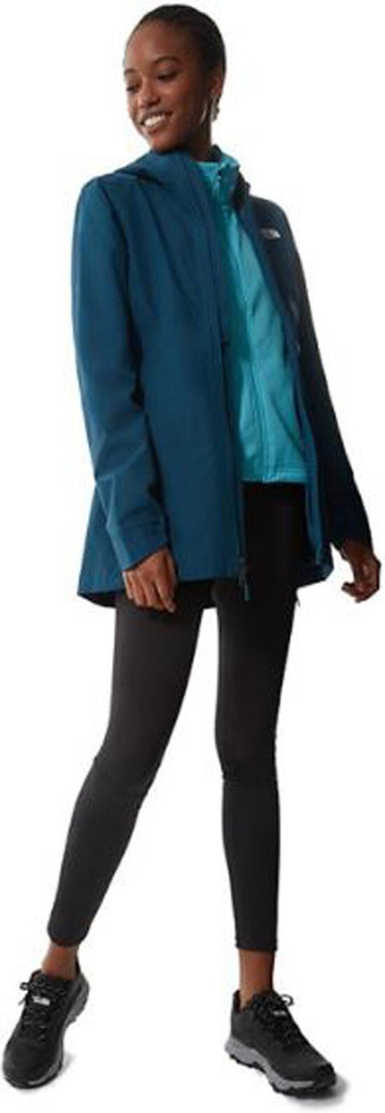 The North Face Womens Monterey Blue Hikestellar Parka Shell Rain Coat / RRP £155