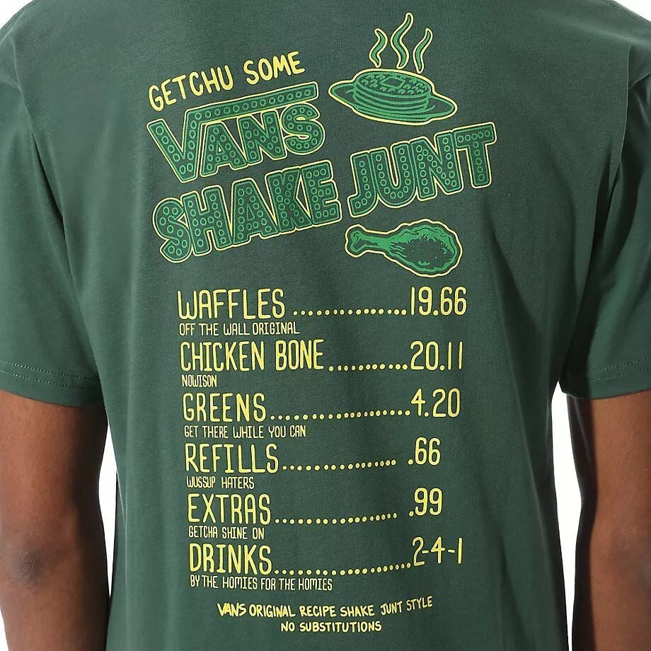 Vans Mens X Shake Junt Menu S/S T-Shirt / Green / RRP £32