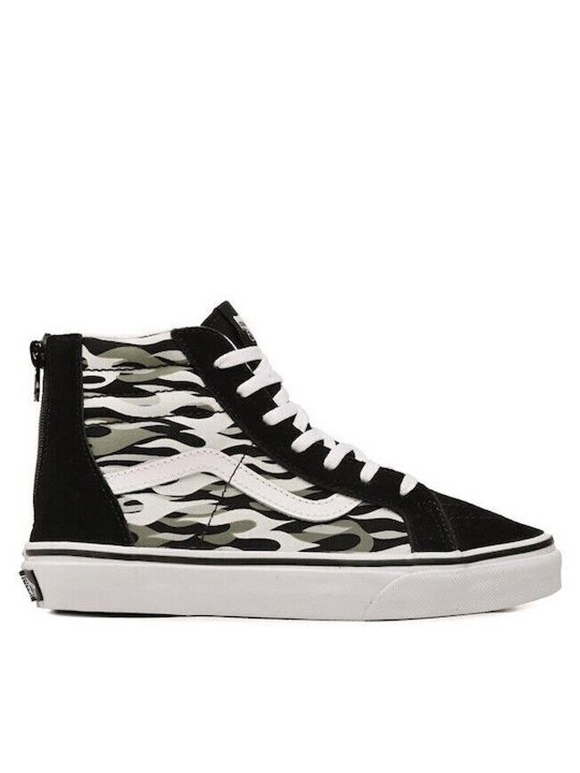 Vans Junior Sk8 Hi Zip Trainers / Black Green / RRP £53