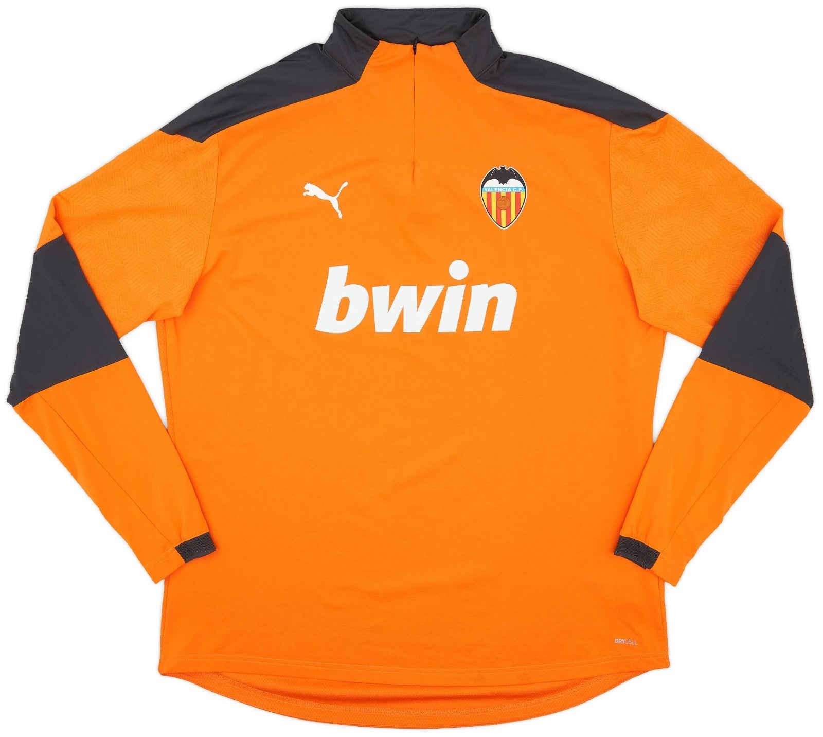 Puma Mens 2020-21 Valencia Puma 1/4 Zip Training Top / Orange / RRP £64.99
