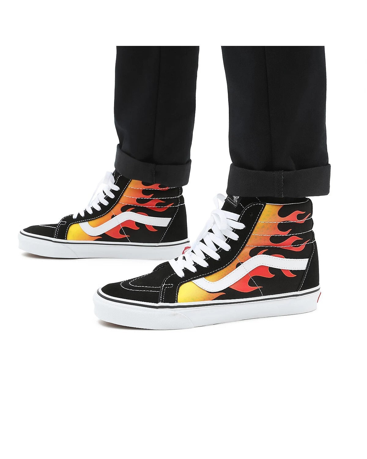 Vans Unisex Sk8 Hi Reissue Trainers / Flame Black White / RRP £80