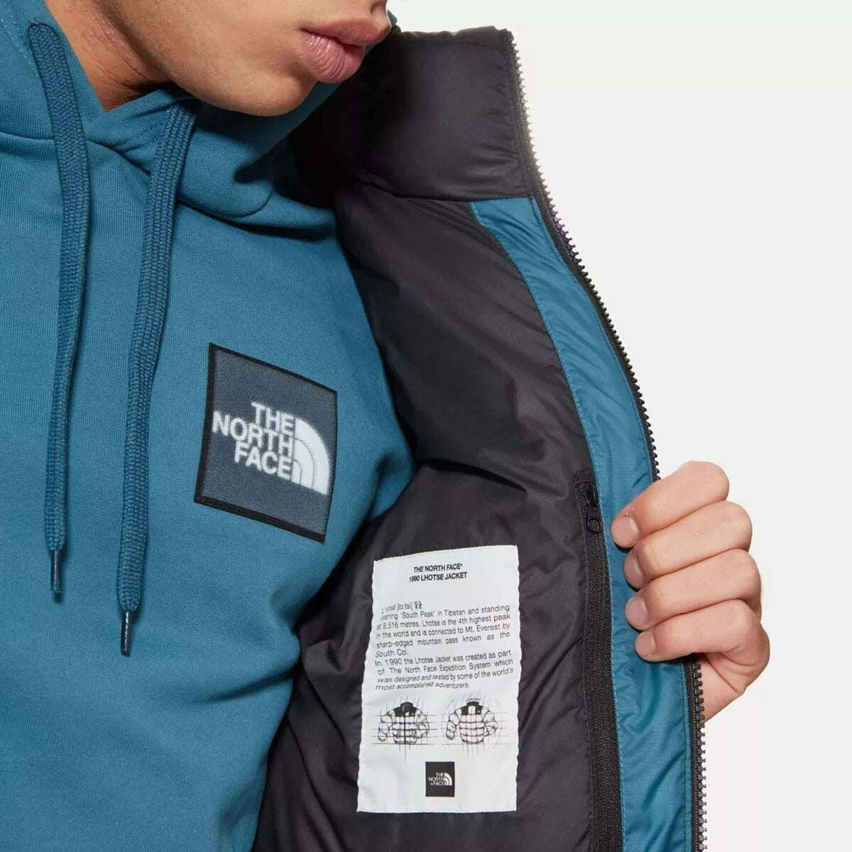 The North Face Men's Lhotse Puffer Jacket / Mallard Blue Black/ RRP £260