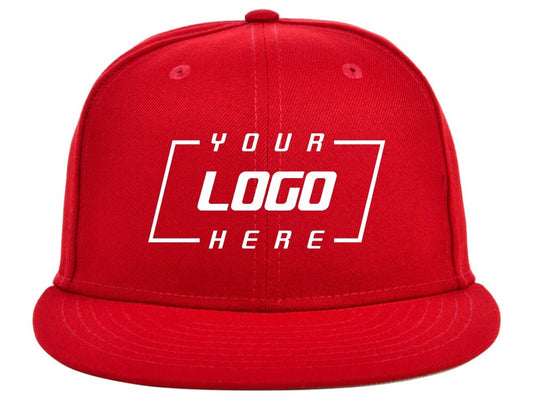 Unisex Plain Full Court Fitted Hat / Red / £22
