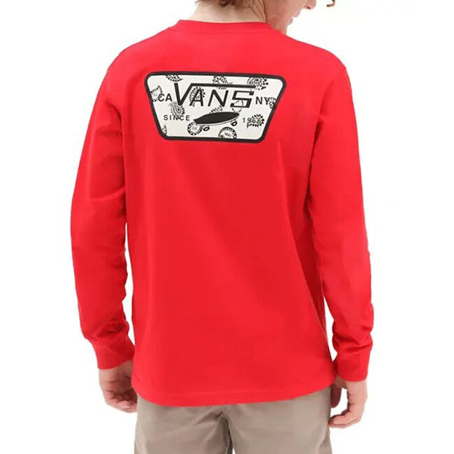 Vans Kids Boys Full Patch Back T-Shirt / Red / RRP £32