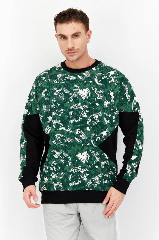 Puma Mens Manchester City Crew Sweat Top / Green / RRP £60