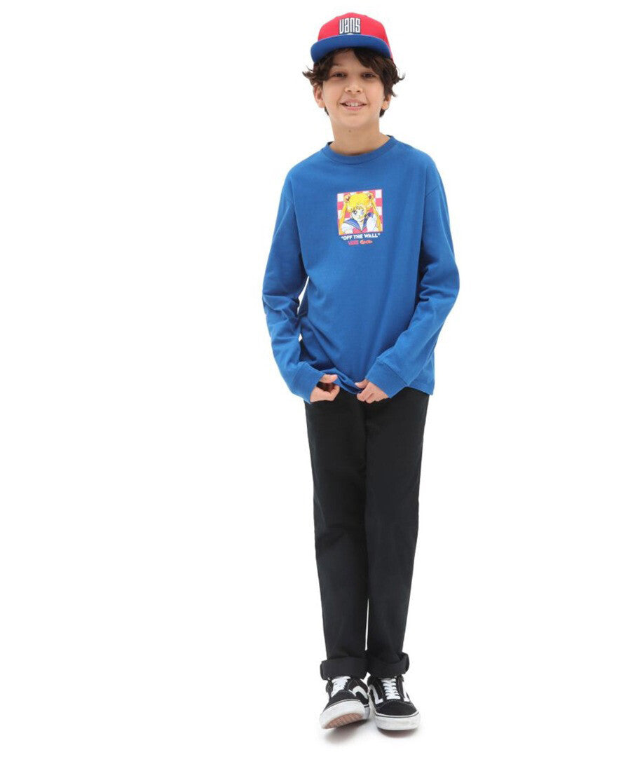 Vans Kids Pretty Guardian Sailor Moon Graphic Long Sleeve T-Shirt /Blue/ RRP £35