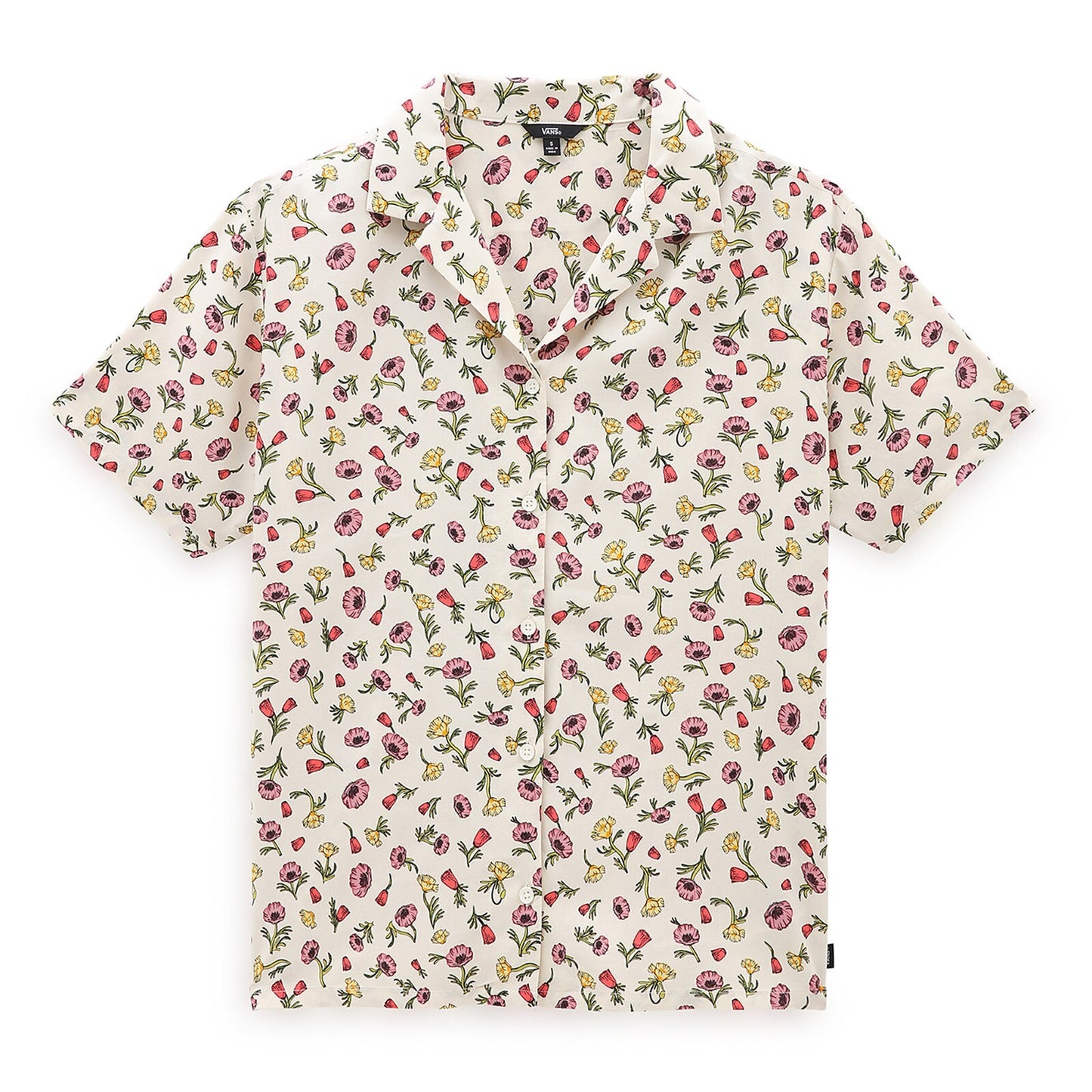 Vans Womens WYLD Printed Resort Shirt / Marshmallow Floral / RRP £42