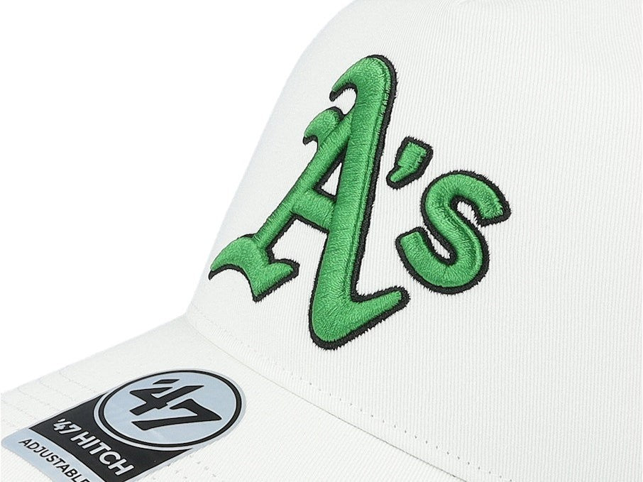 47 Brand Oakland Athletics A's Sure Shot Hitch Snapback Cap/White Green/RRP £35