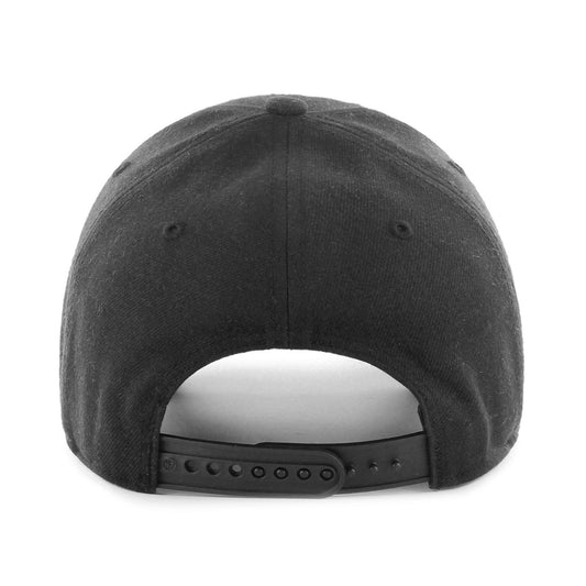 47 Brand Chicago Blackhawks NHL MVP Snapback Cap / Blackout Black / RRP £28