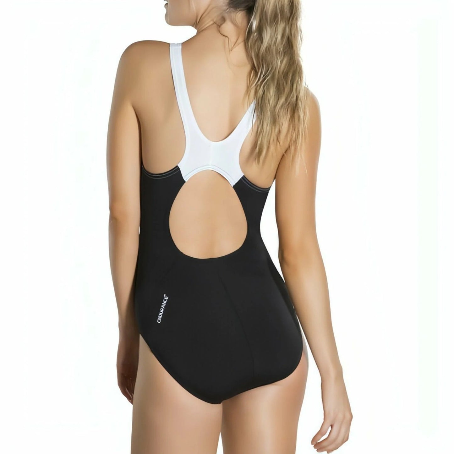Speedo Women's Endurance+ Muscleback Swimsuit / Black Pink / RRP £34