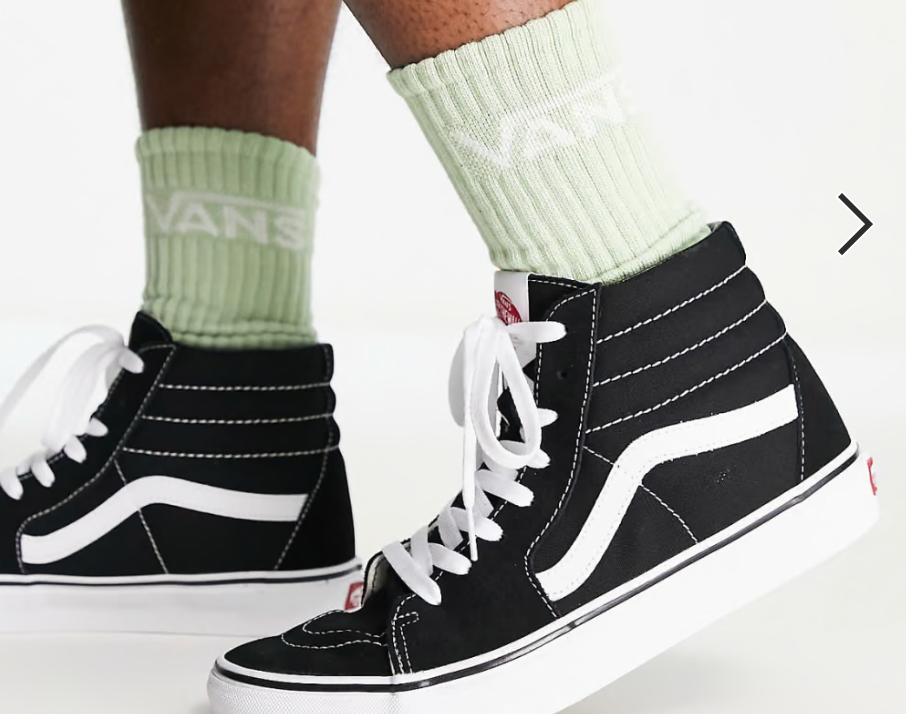 Vans Womens Sk8-Hi Trainers / Black White / RRP £75