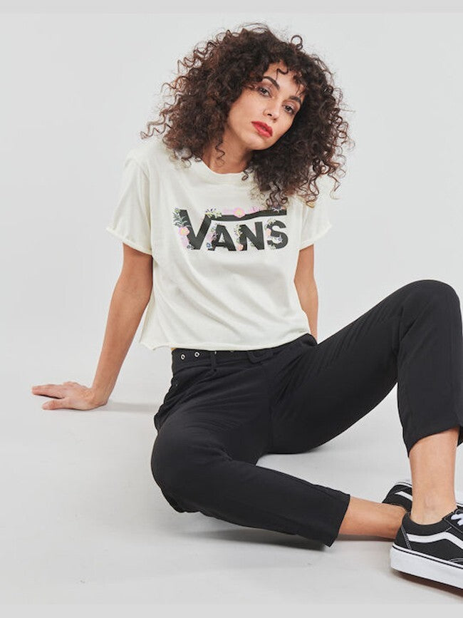 Vans Womens Blozzom Roll Out T-Shirt / Marshmallow / RRP £25