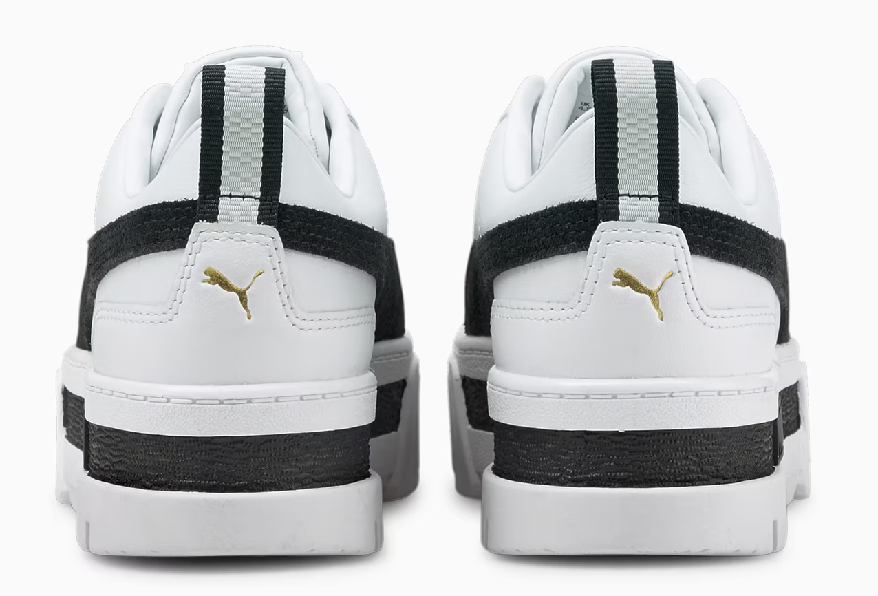 Puma Womens Mayze Leather Trainers / White-Black / RRP £90