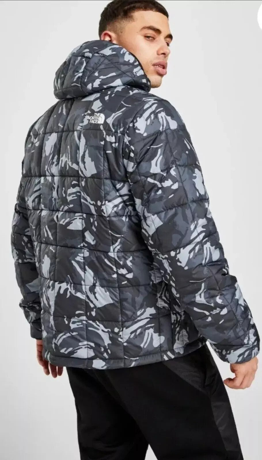 The North Face Mens Khotan Reversible Jacket / Grey Camo Print / RRP £200