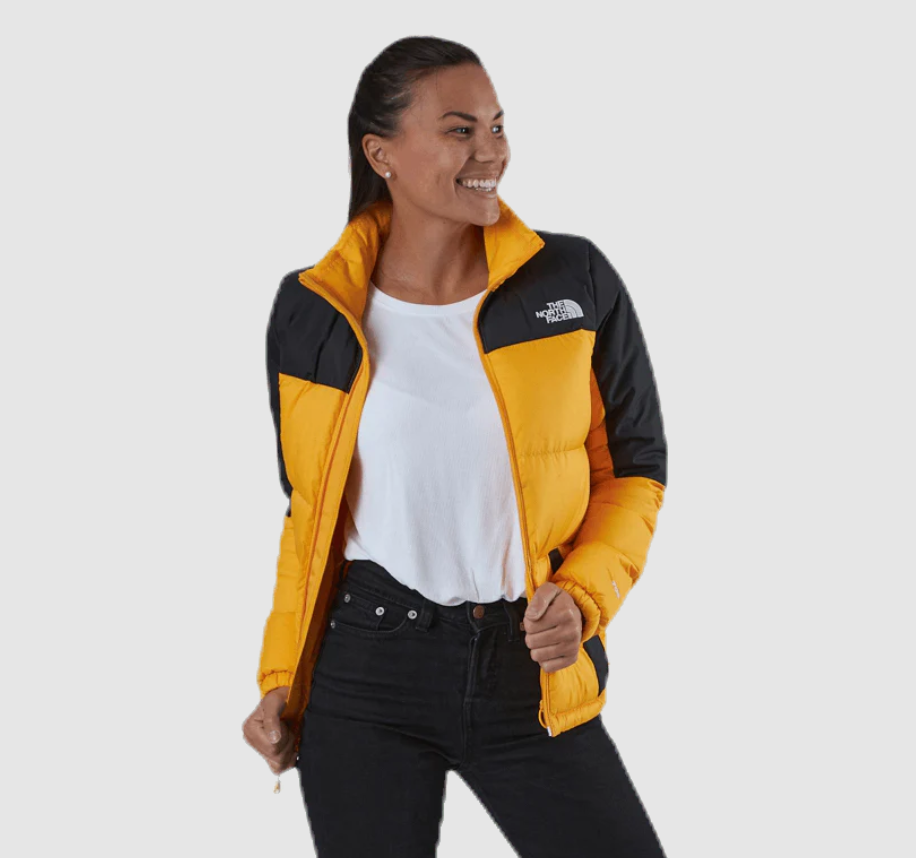 The North Face Women's Diablo Down Puffer Jacket / Yellow Black / RRP £300