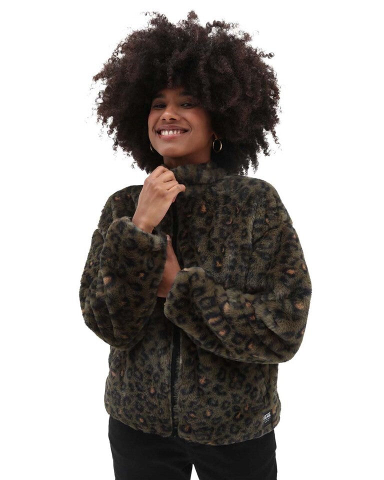 Vans Womens Forevermore Faux Fur Jacket / Leopard / RRP £110