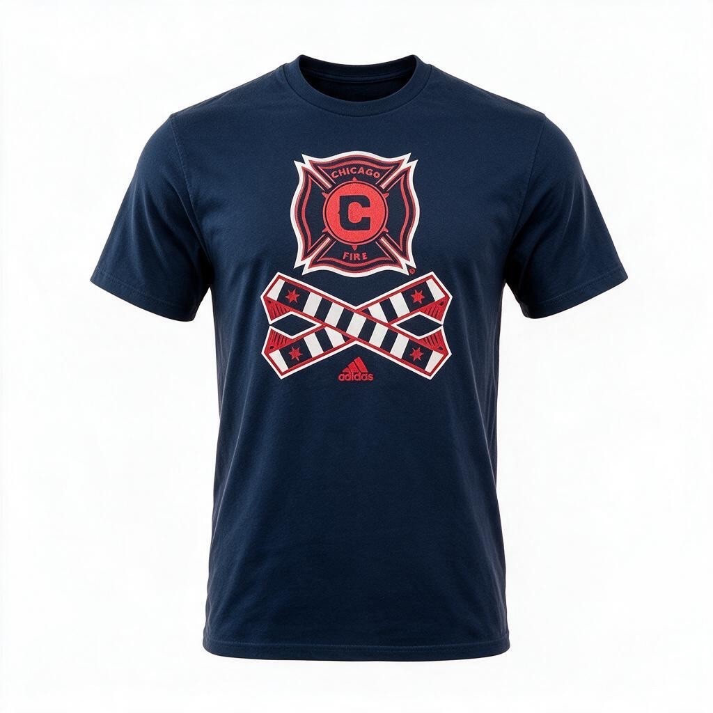 Adidas Mens Chicago Fire Tee / Navy / RRP £20