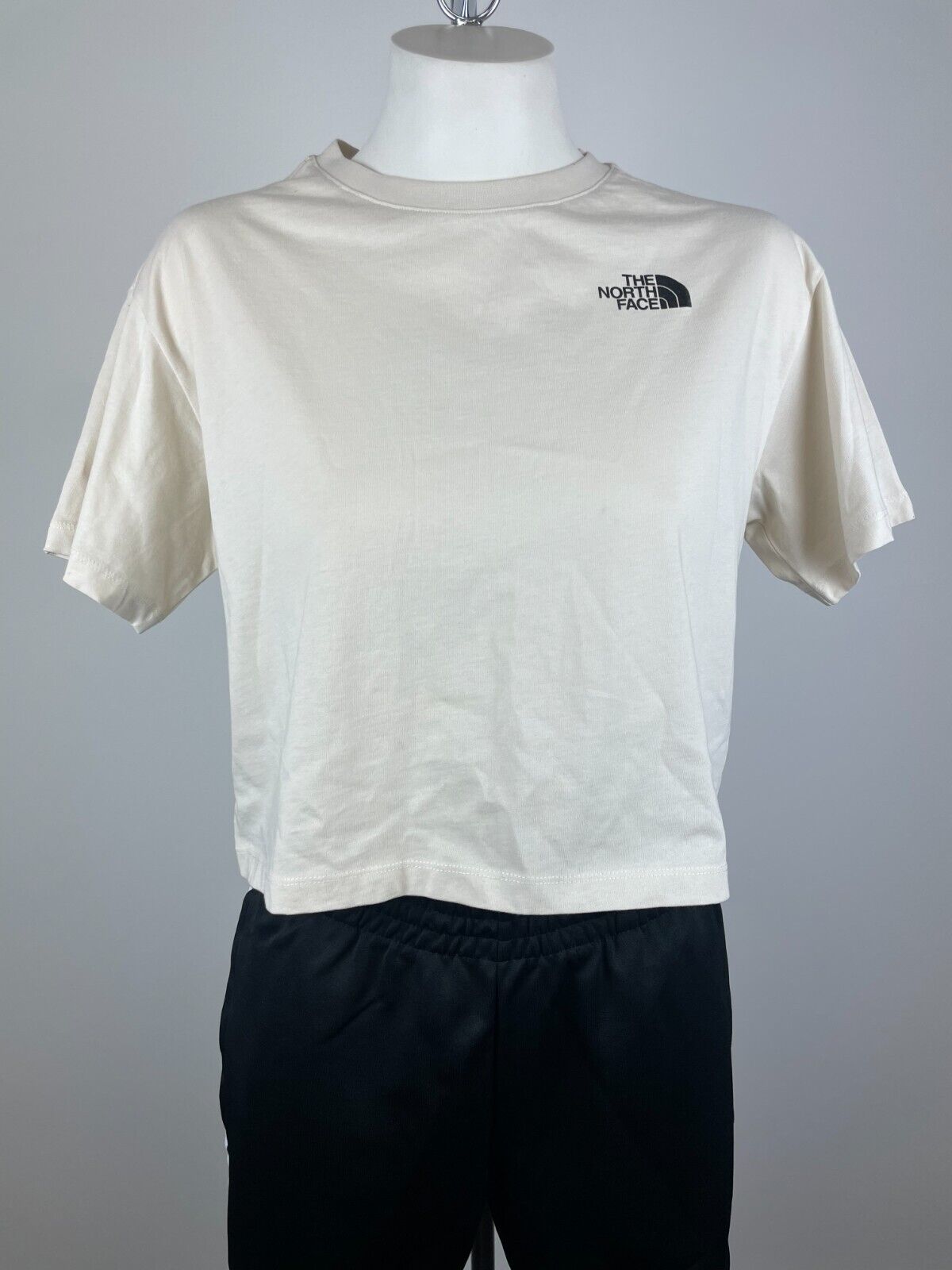 The North Face Womens Cropped Simple Dome T-Shirt / Vintage White / Rrp £22