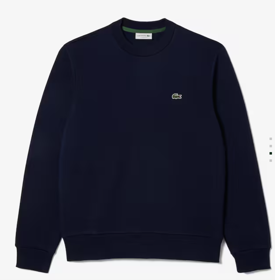 Lacoste Mens Fleece Crew Neck Sweatshirt / Midnight Blue / BNWT / RRP £109
