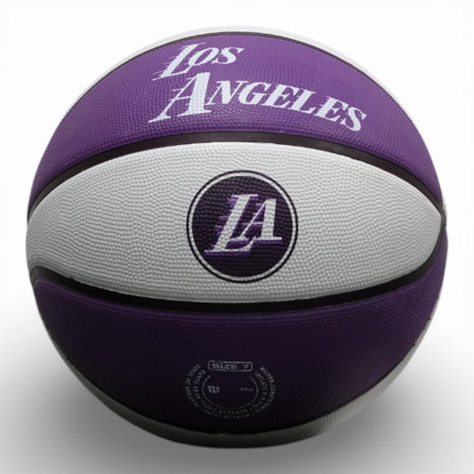 Wilson LA Lakers Team City Edition Basketball / Size 7 / White Purple / RRP £45