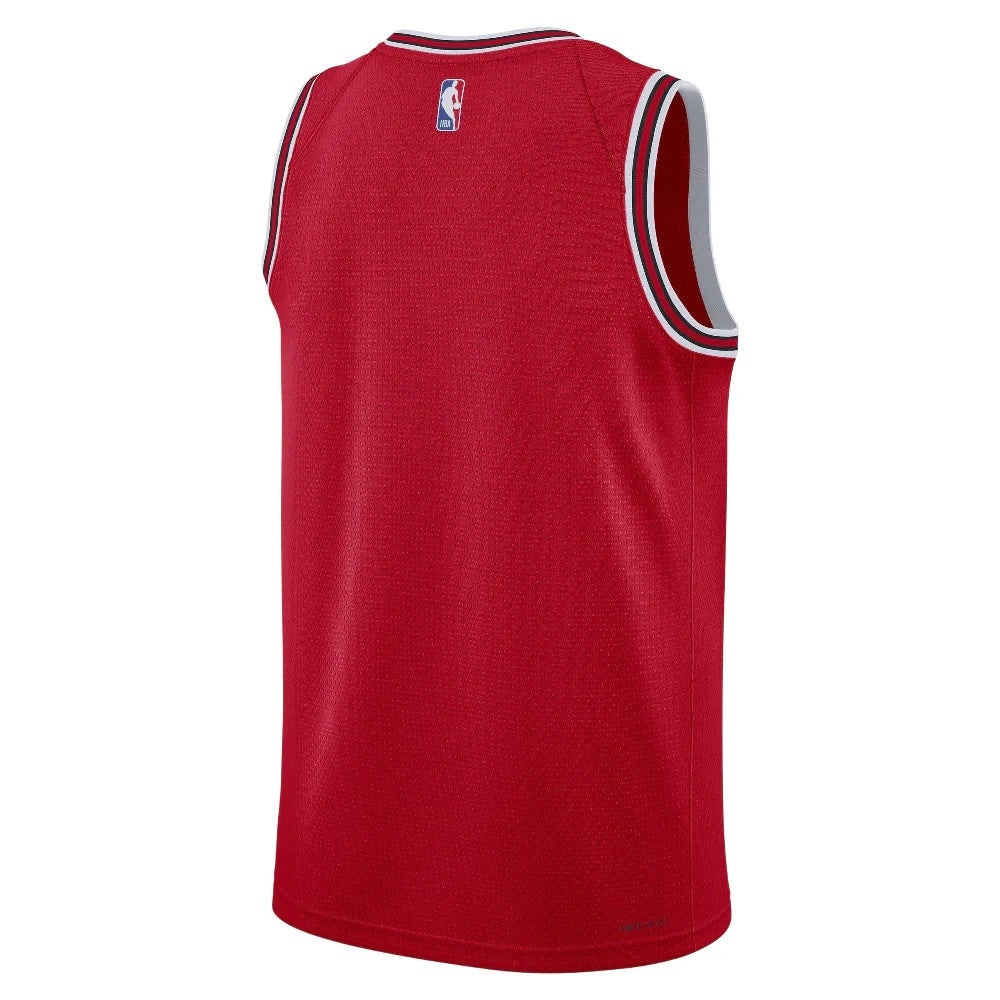 Nike Mens Chicago Bulls Basketball Vest / Red Black / Blank / RRP £90