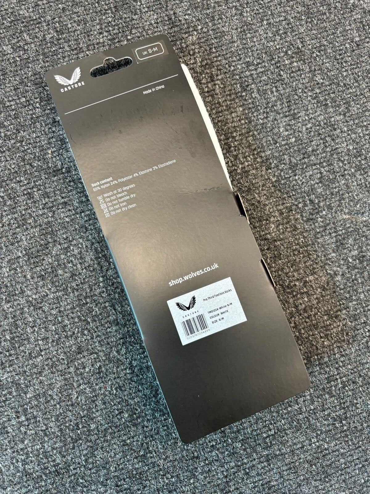 Castore Mens Wolves Player Issue Football Sleeve Socks / White / RRP £20