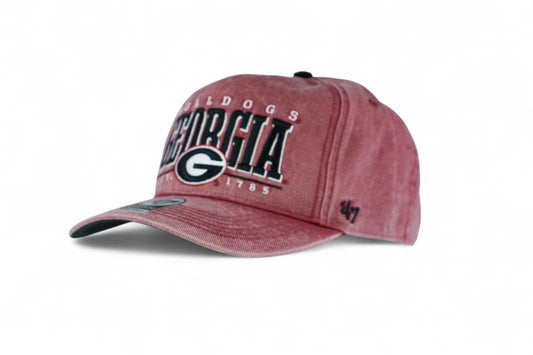 47 Brand Georgia Bulldogs NCAA Denim Hitch Snapback Cap / Red / RRP £35