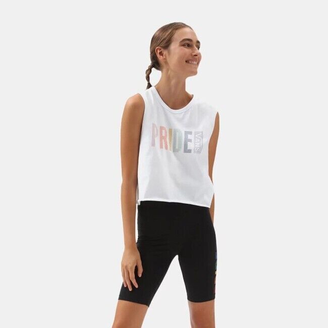 Vans Womens Pride Muscle Tank Top / White / RRP £22